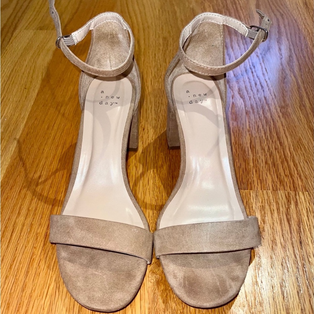A New Day Tan Heels Elegant Minimalist Design